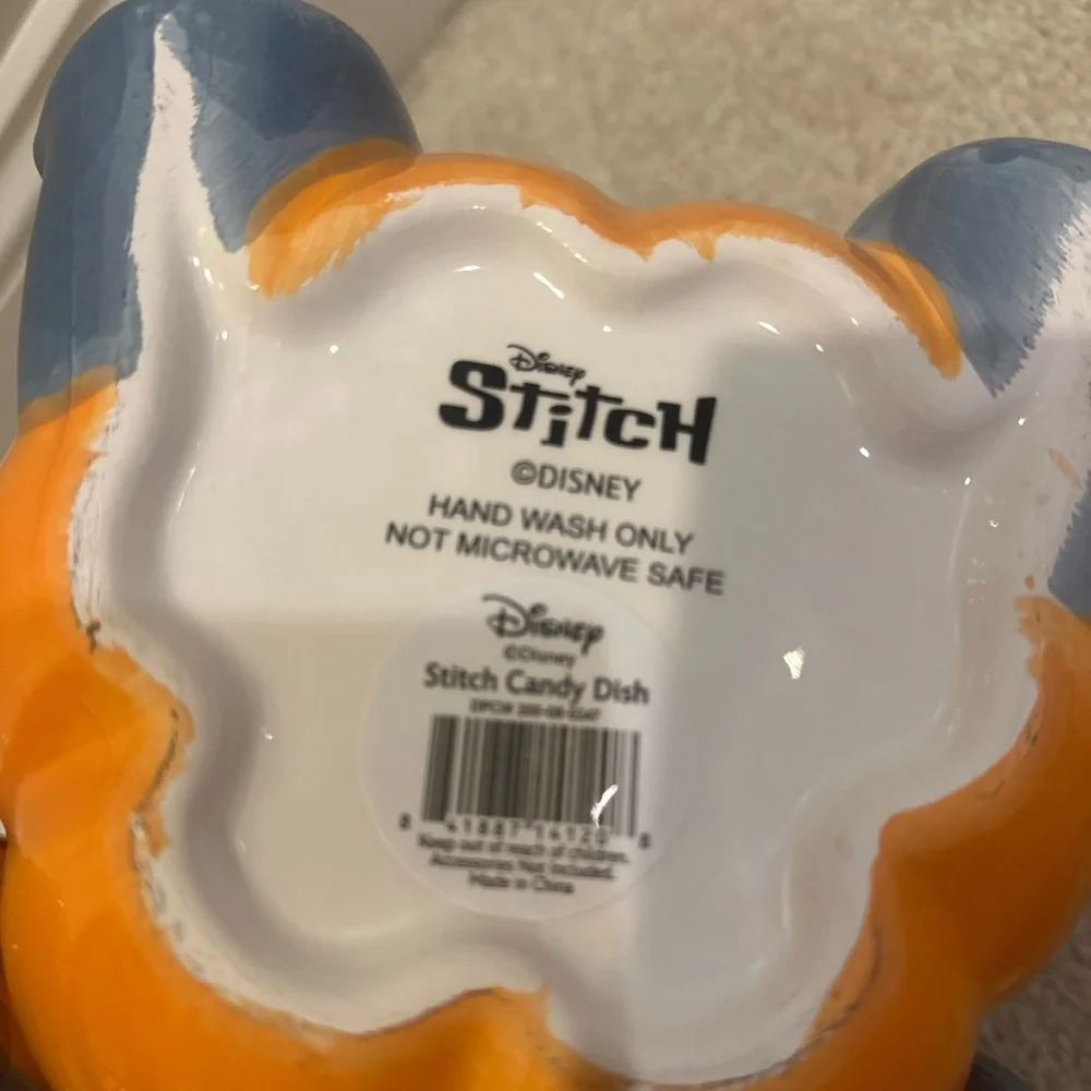 Disney Blue and Orange Stitch Pumpkin Treat Jar Halloween